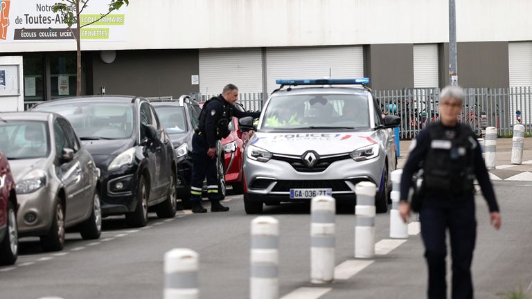 Police at the scene. Pic: Reuters