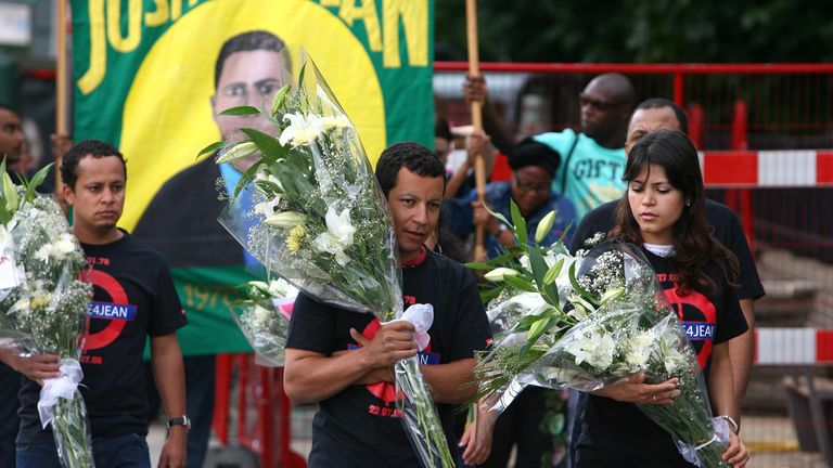 Jean's family campaigned for a permanent memorial outside Stockwell station. Pic: PA