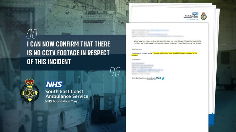 South East Coast Ambulance response to request for CCTV