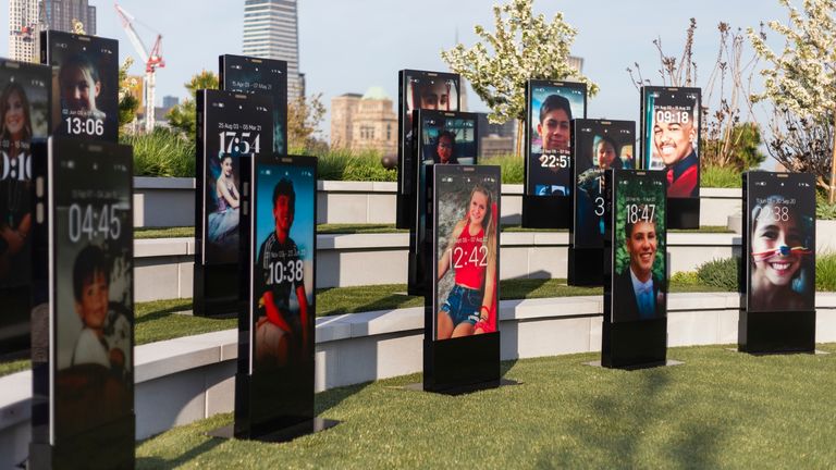 The Lost Screen Memorial in New York. Pic: Emil Cohen for The Archewell Foundation