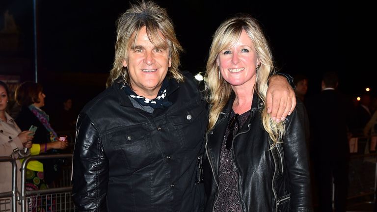 Mike Peters and his wife Jules  in 2014.
Pic: PA