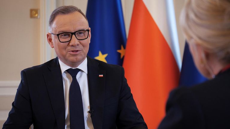 Poland&#39;s outgoing President Andrzej Duda