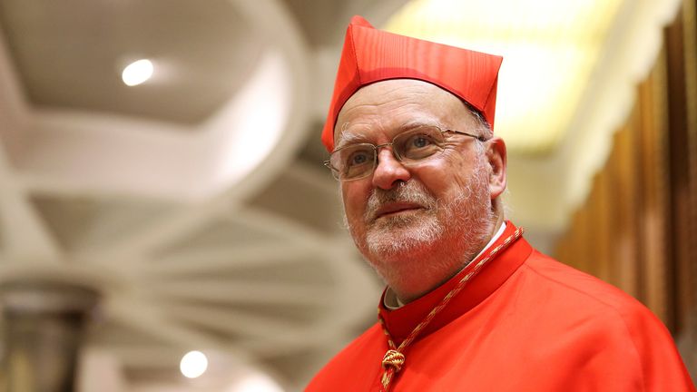 Newly elevated Cardinal Anders Arborelius is pictured before meeting friends and relatives after taking part in the Consistory at the Vatican, June 28, 2017. REUTERS/Alessandro Bianchi