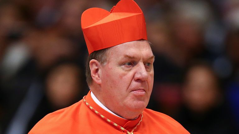 New cardinal Joseph William Tobin of the U.S. is seen during a consistory ceremony led by Pope Francis to install 17 new cardinals in Saint Peter's Basilica at the Vatican November 19, 2016. REUTERS/Stefano Rellandini