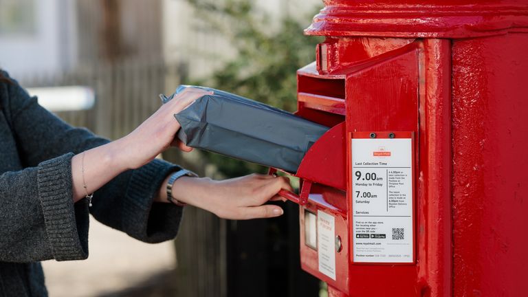 Five new solar-powered postboxes with larger parcel slots are being piloted in Ware and Hertford in Hertfordshire as well as (this one in) Fowlmere, Cambridgeshire. Pic: Royal Mail