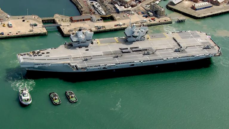 HMS Prince of Wales begins eight-month deployment from Portsmouth