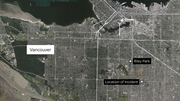 The festival was being held in an area of south Vancouver