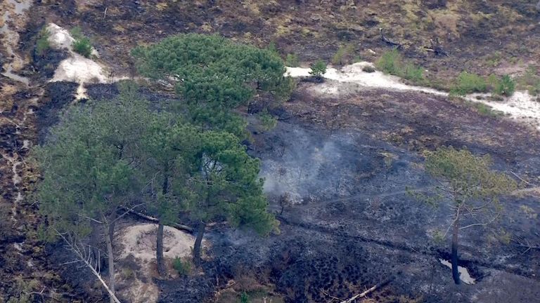 Sky Chopper over Wildfires in Dorset
