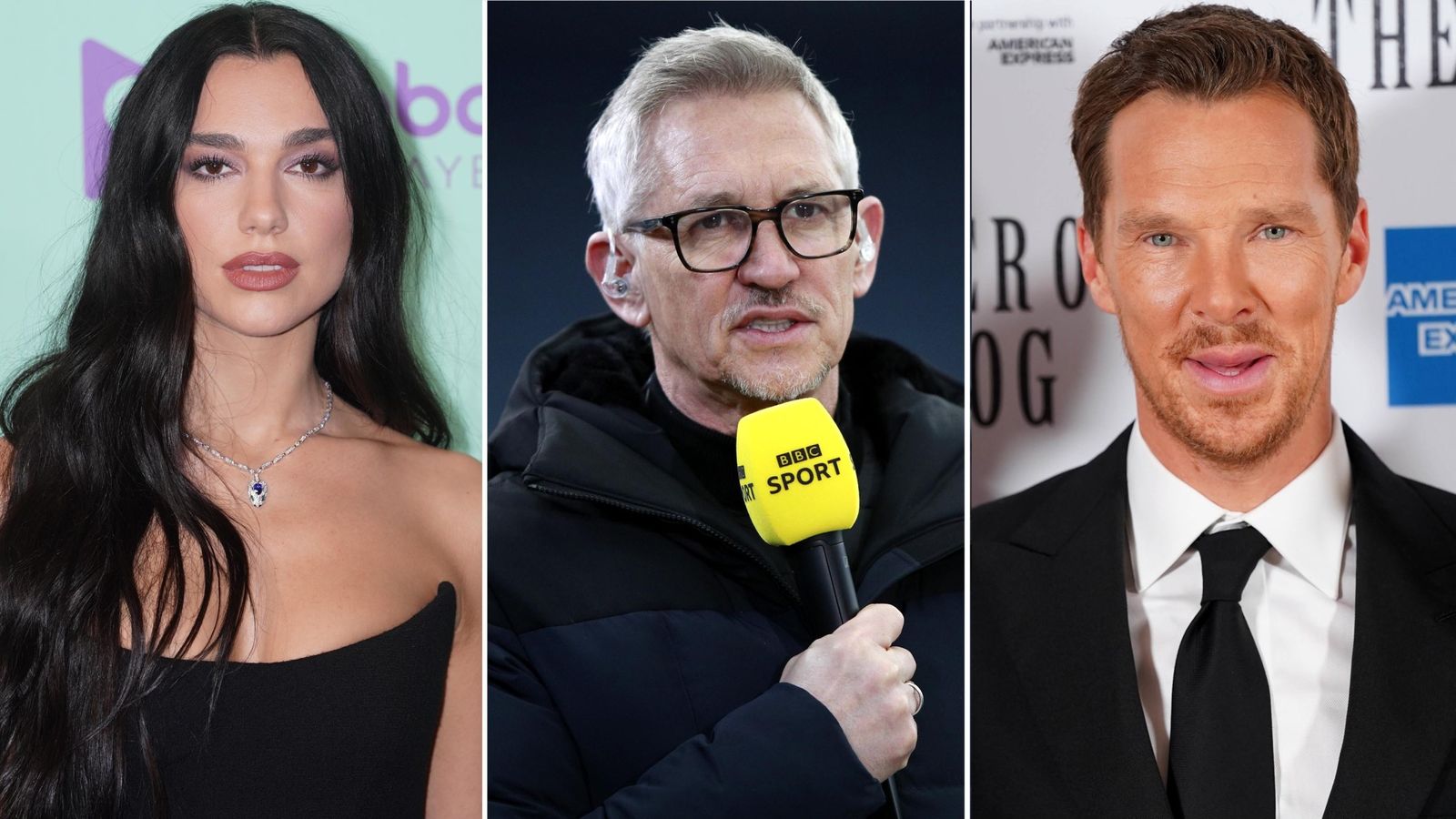 Dua Lipa, Gary Lineker, and Benedict Cumberbatch join more than 300 figures urging PM to 'end UK complicity' in Gaza Dua Lipa, Gary Lineker, and Benedict Cumberbatch join more than 300 figures urging PM to 'end UK complicity' in Gaza