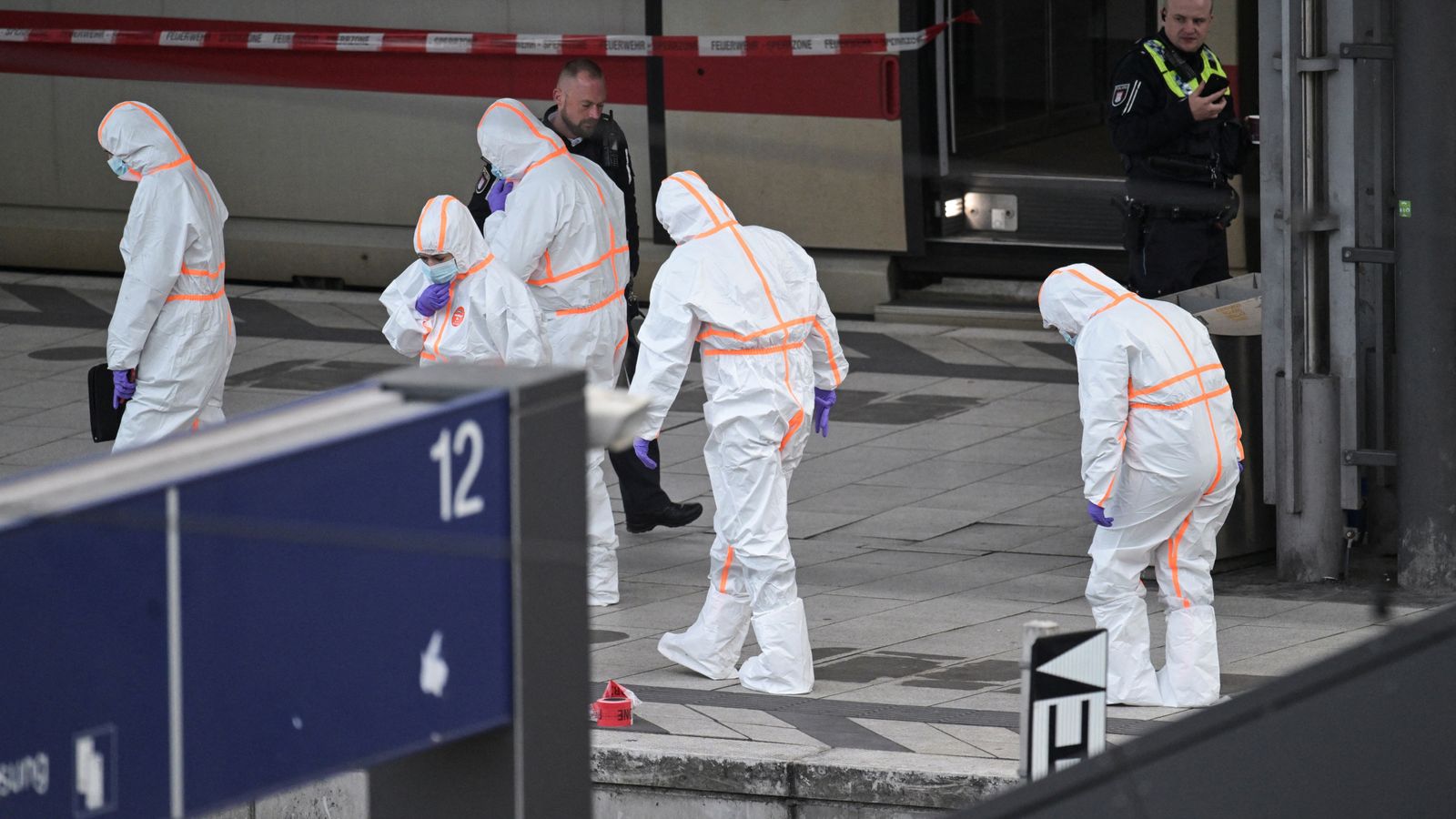 '12 people' injured in stabbing at Hamburg train station - as woman arrested