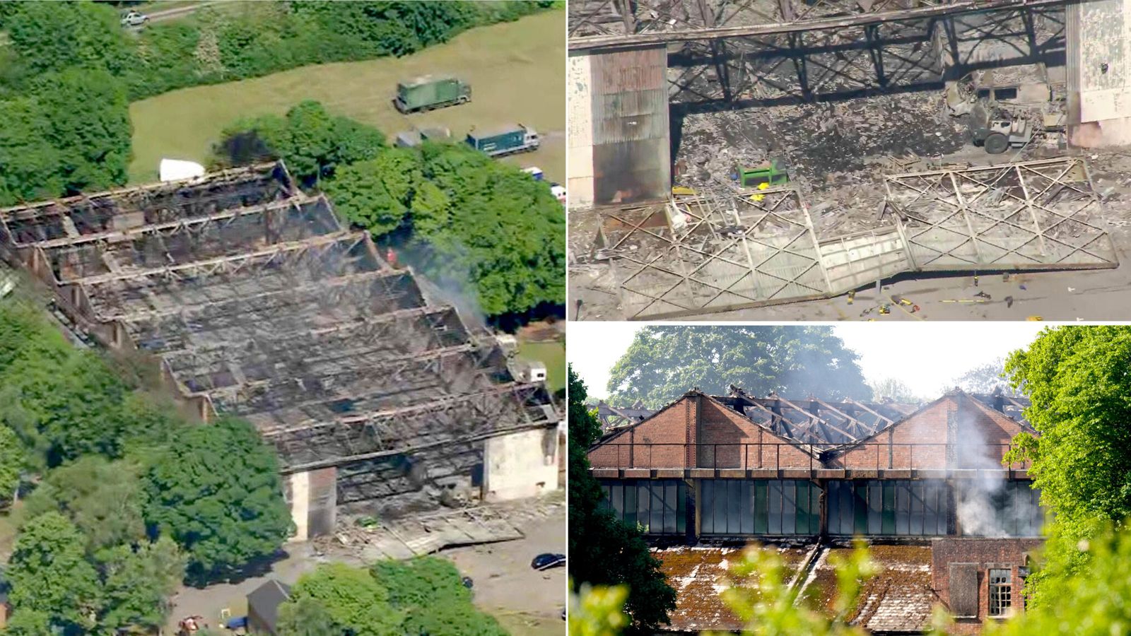 Two firefighters and one other person die after fire at former RAF base in Oxfordshire