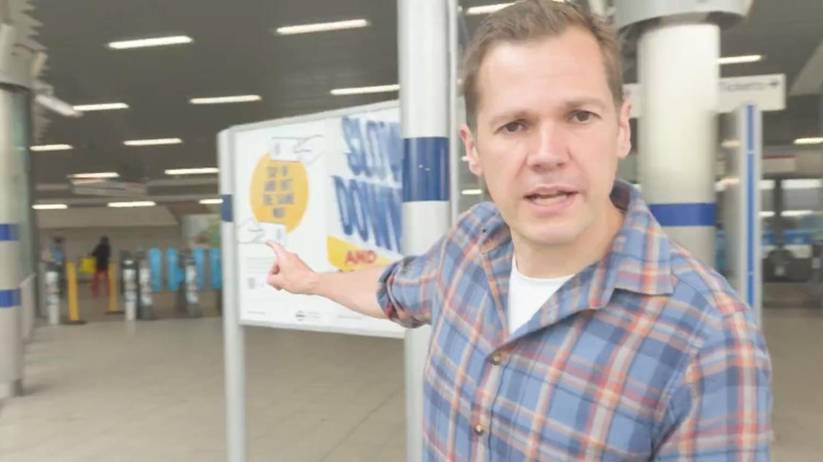 Tube fare dodgers and Robert Jenrick clash at Stratford station - as he chases them at barriers for social media video