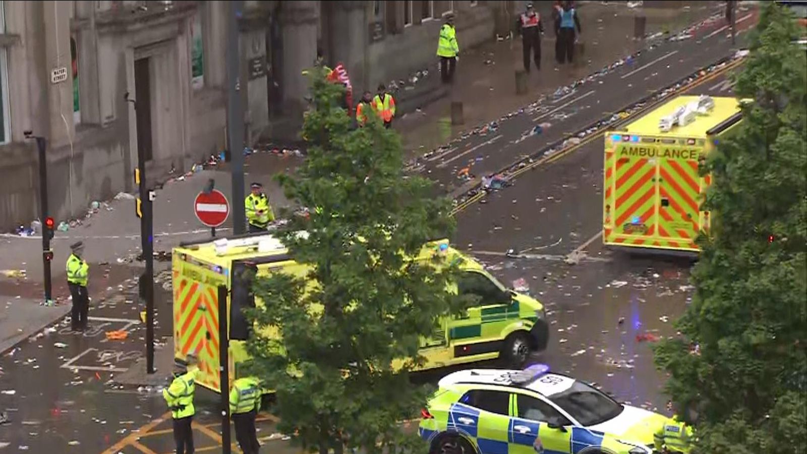 Man detained after car hits several pedestrians during Liverpool FC trophy parade