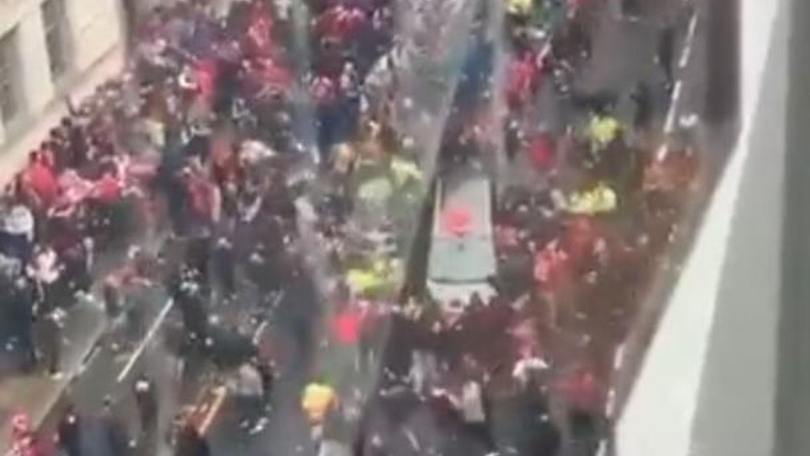 Liverpool parade collision: Footage shows people carrier drive into crowds at speed