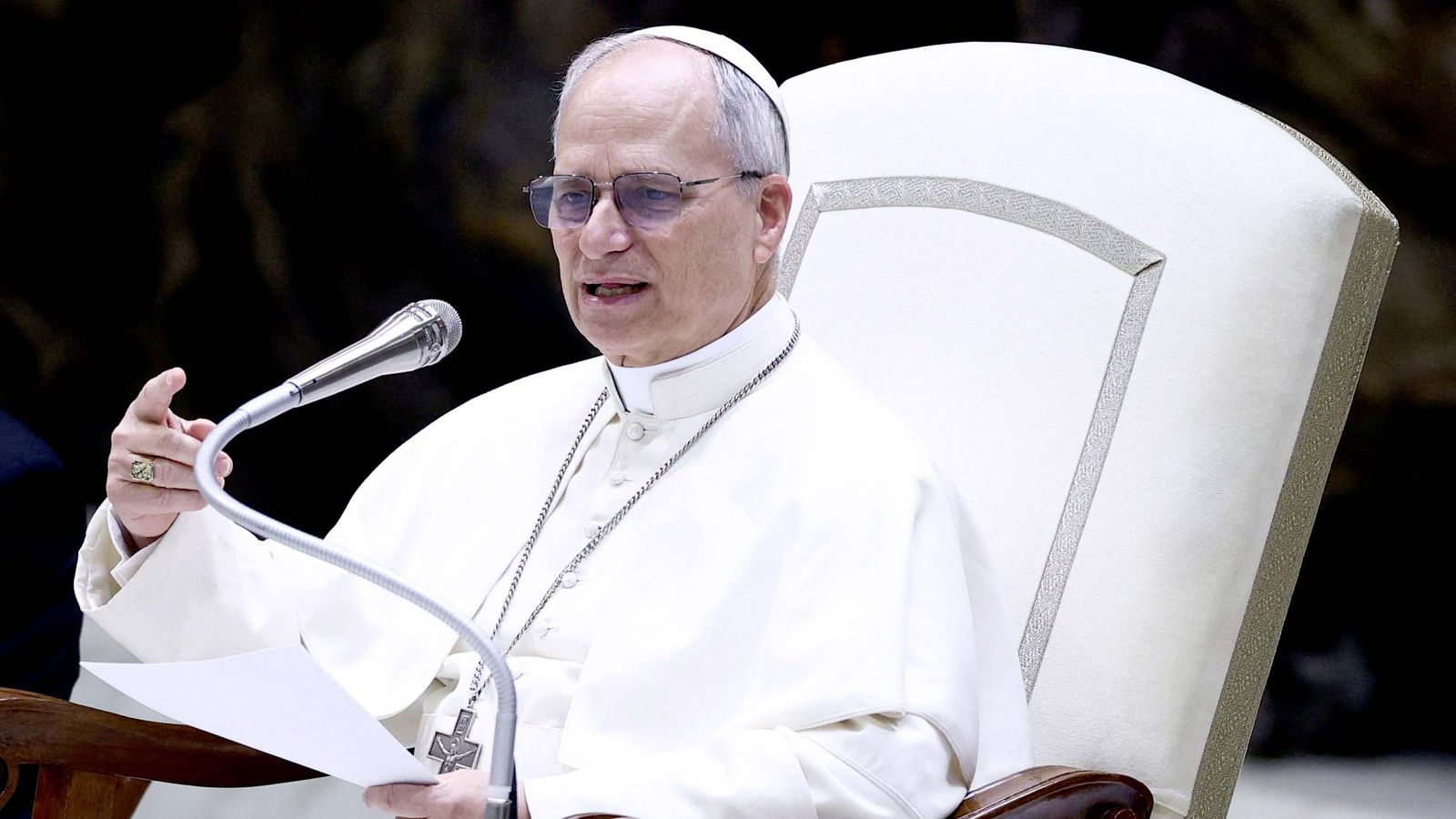Pope Leo calls for end to polarising ‘war of words’ in address to media