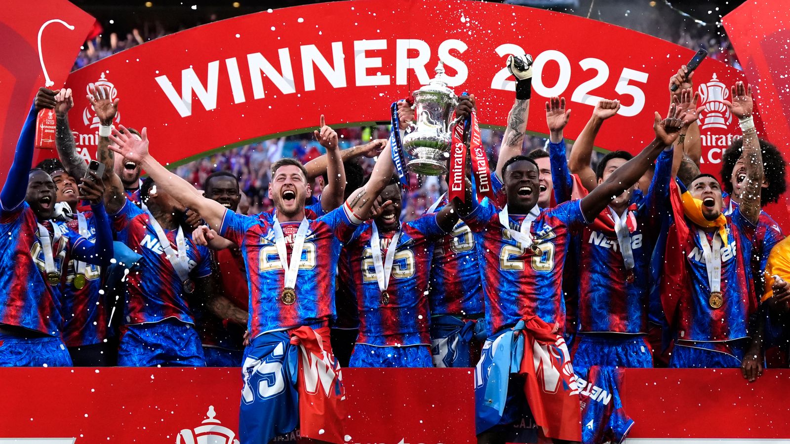 Crystal Palace celebrate historic FA Cup win after victory over Manchester City