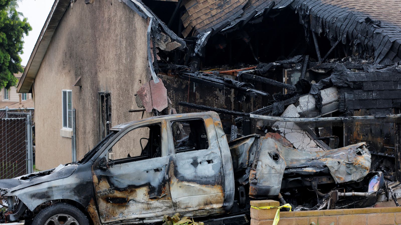 Small plane crashes into San Diego neighbourhood in 'direct hit to multiple homes'