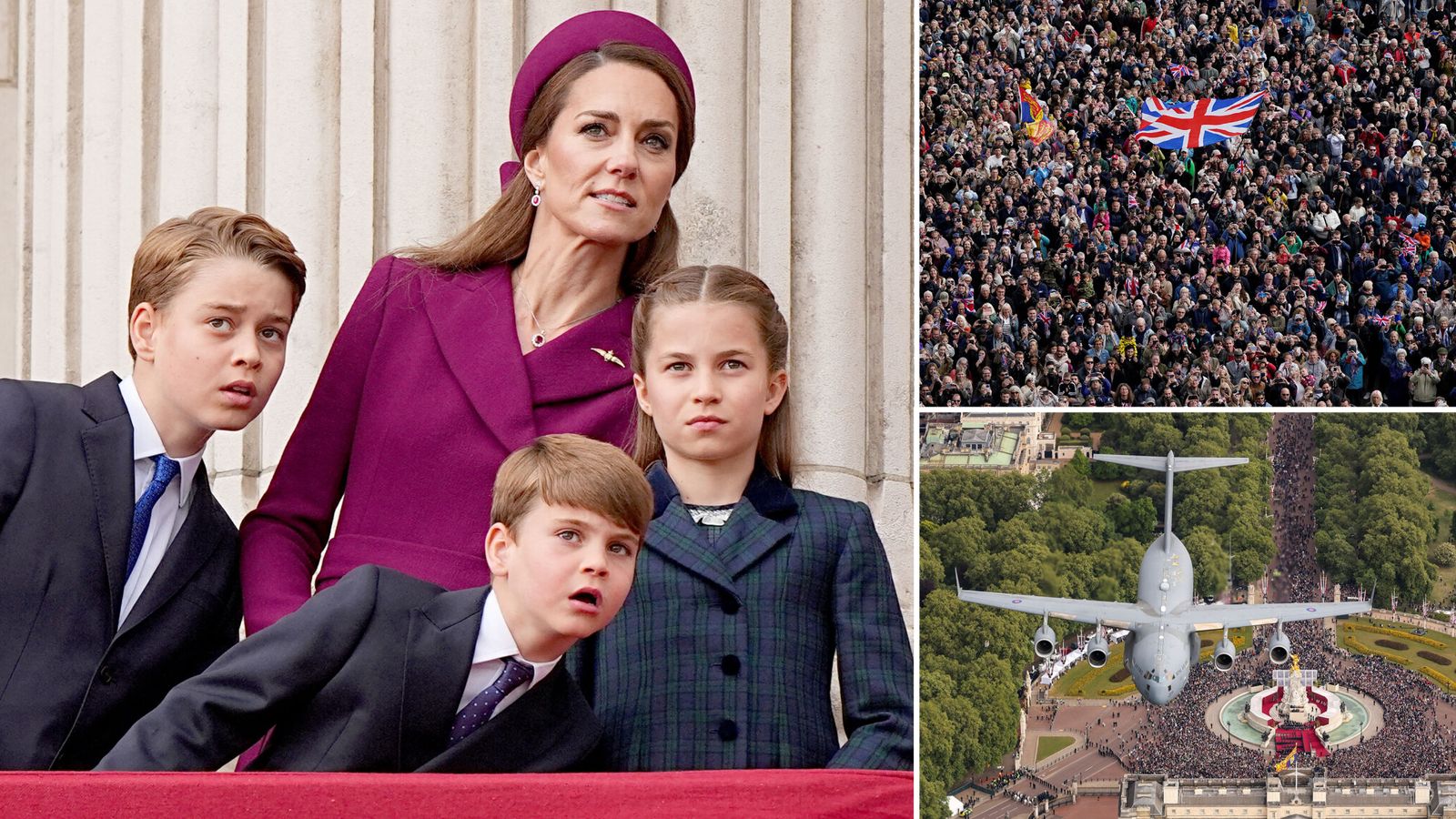 Royal Family watch flypast from Buckingham Palace to mark 80th anniversary of VE Day