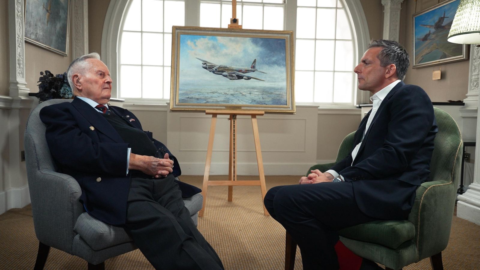 WWII Mosquito pilot who carried out 50 bombing raids across Germany shares memories of VE Day