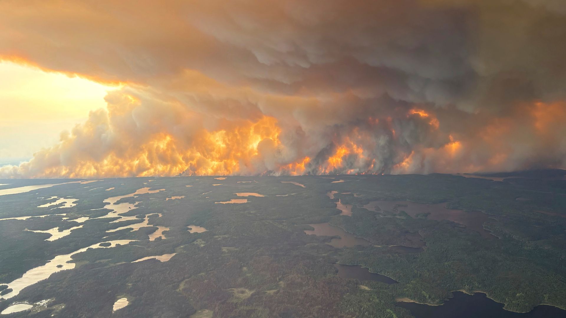 More than 90 wildfires are out of control in Canada