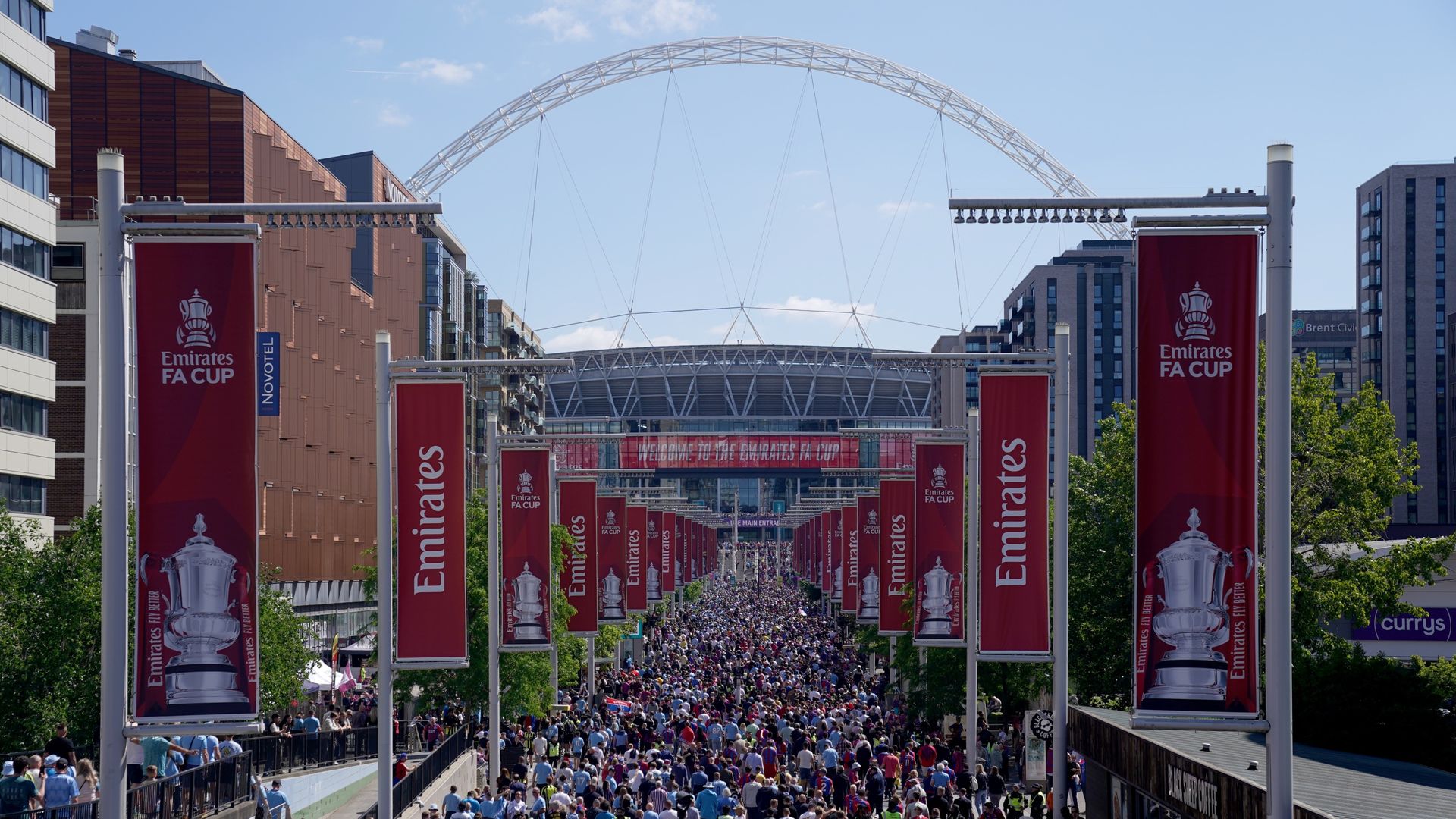 Escena final de la Copa FA: Manchester City interpreta a Crystal Palace
