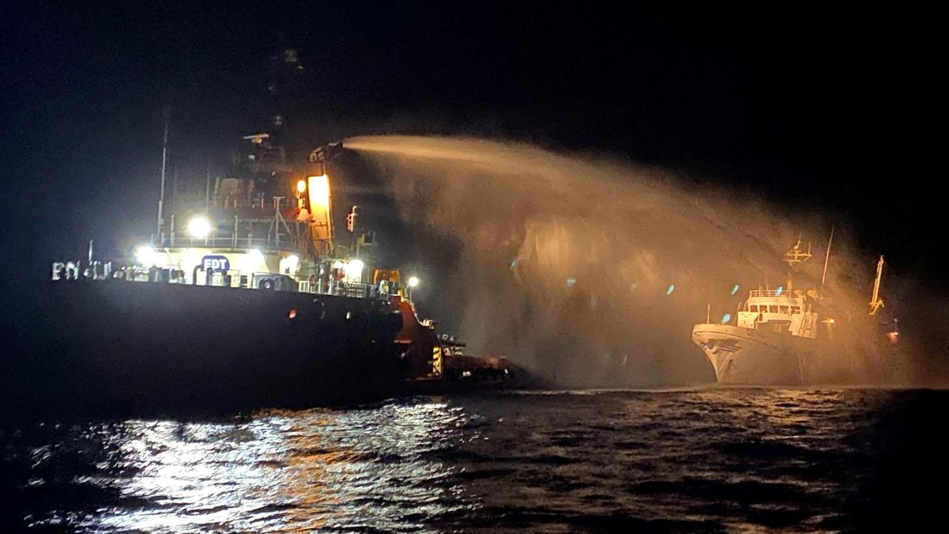Ship carrying aid for Gaza bombed by drones