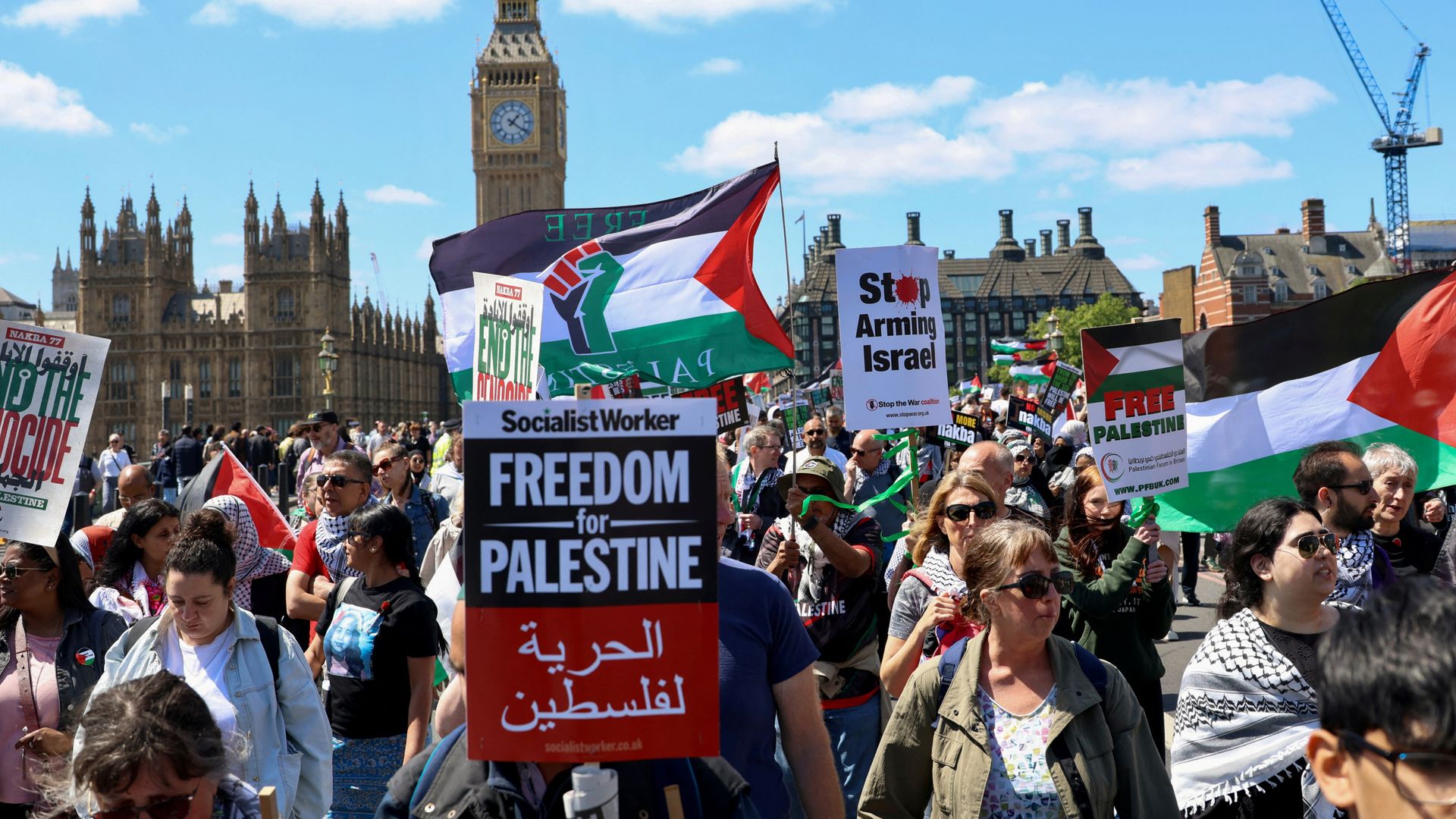 Tens of thousands join pro-Palestine protest in London for Nakba anniversary