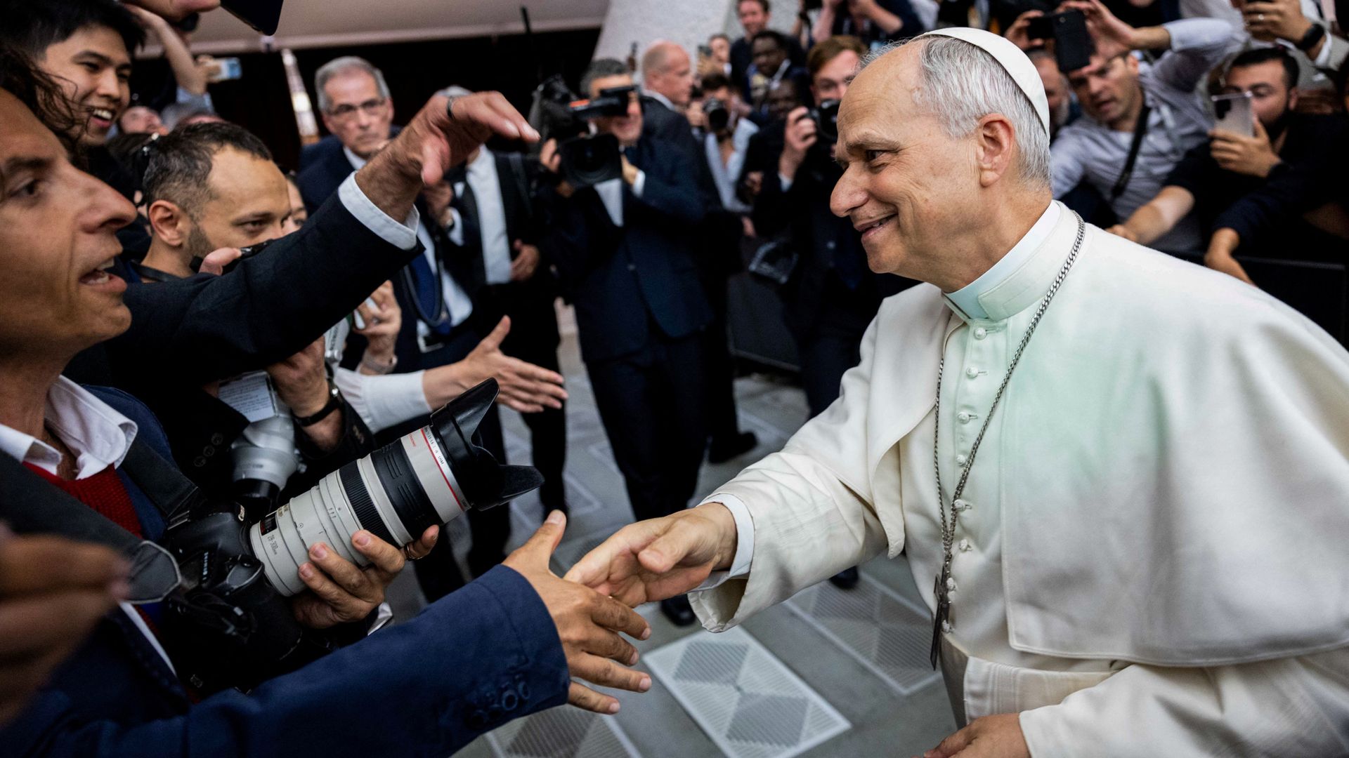 Pope Leo calls for end to polarising 'war of words' in address to media