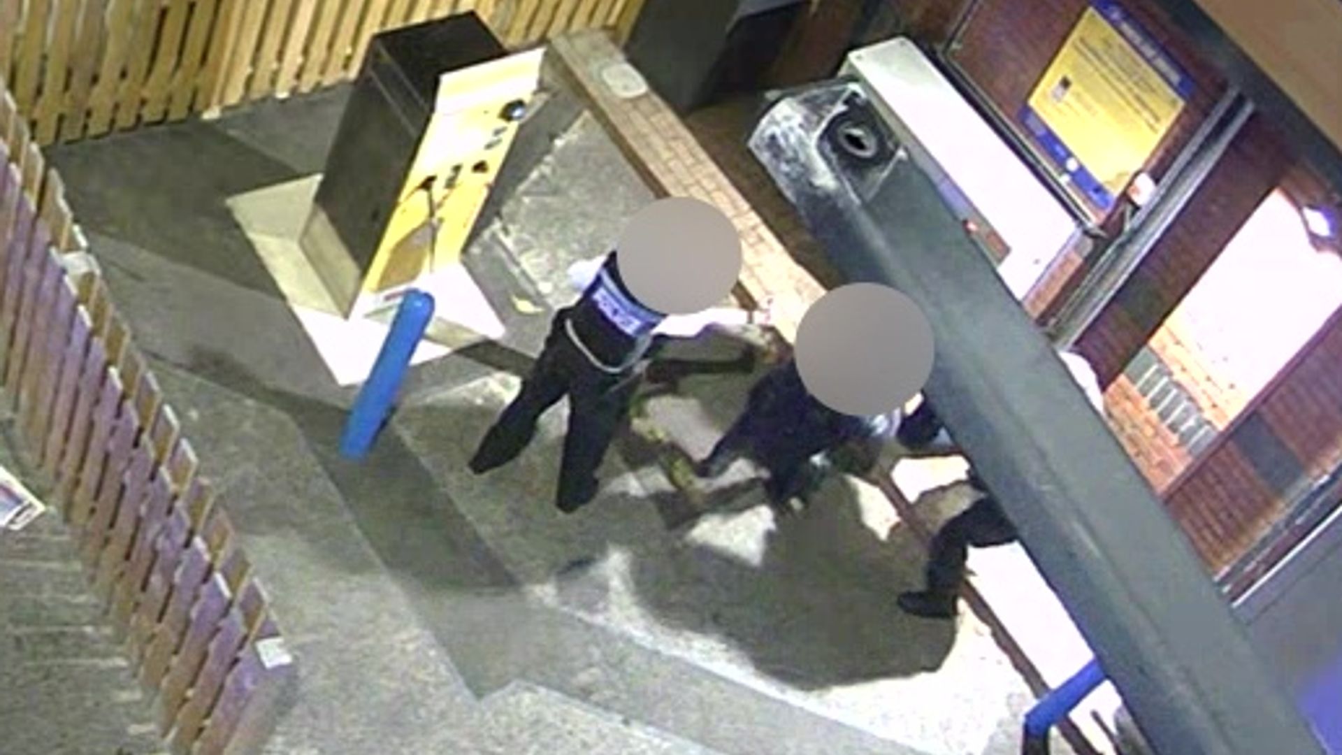 CCTV footage shows actor pepper-sprayed by police