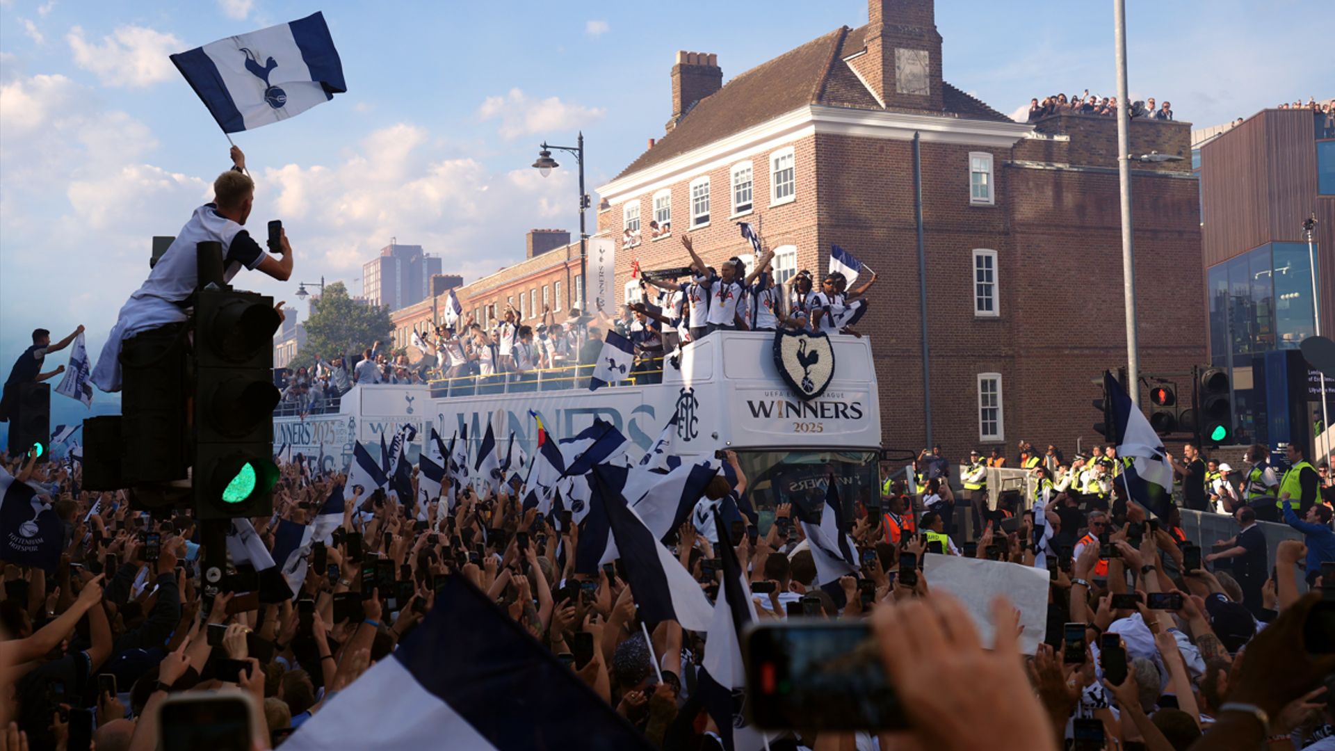 Spurs celebrate European title - and their once ridiculed boss came with a defiant message