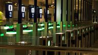 Alicante, Spain- March 28, 2024:Empty security control access at the airport. Pic: iStock