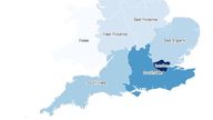 A map showing the average price of a pint in the UK