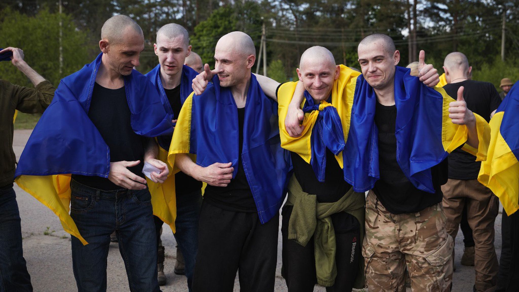 Ukraine war latest: First pictures of war's largest prisoner swap so far shared by Zelenskyy