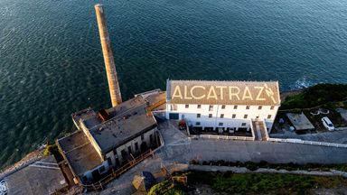 A building on Alcatraz Island. Pic: AP
