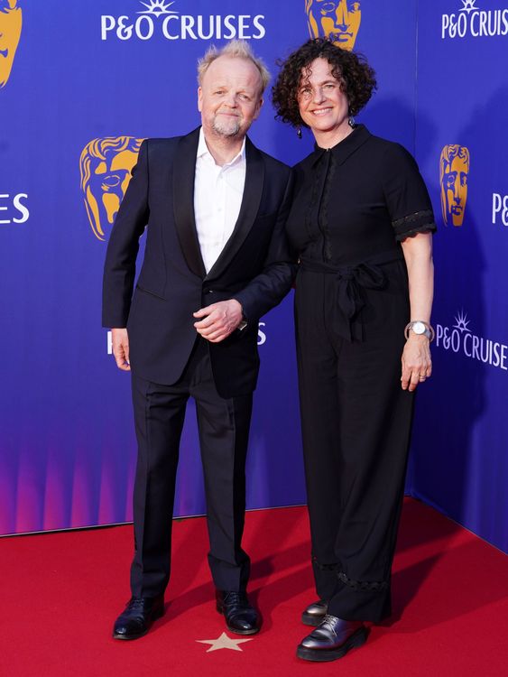 Toby Jones and Karen Jones attending the 2025 BAFTA Television Awards with P&O Cruises at Southbank Centre's Royal Festival Hall, London. Picture date: Sunday May 11, 2025.