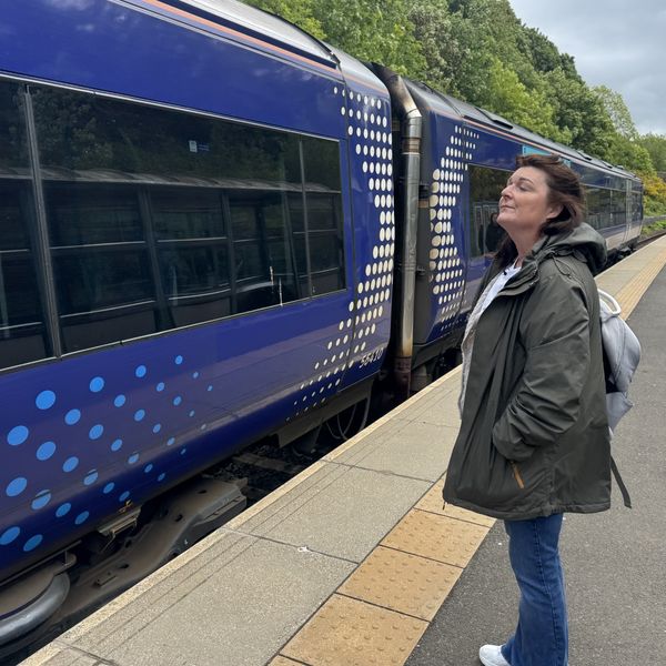 Gayanne Potter's voice is being used for ScotRail's new AI announcer voice system