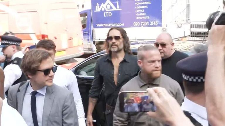 Comedian and actor Russell Brand bailed after appearing in court charged with rape and sexual assault