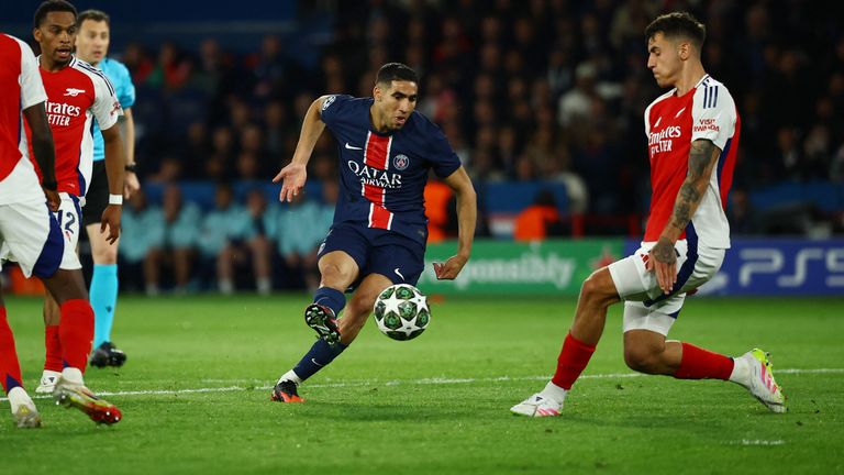 Achraf Hakimi scored the home team's second. Pic: Reuters