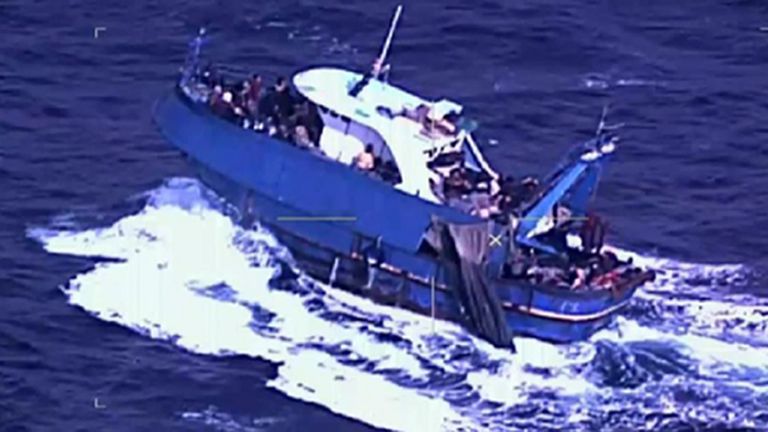 A boat used by Egyptian national Ahmed Ramadan Mohamad Ebid for an illegal crossing on November 30, 2022.
Pic: PA/NCA