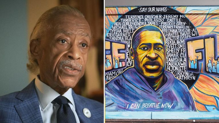 Al Sharpton/George Floyd mural
