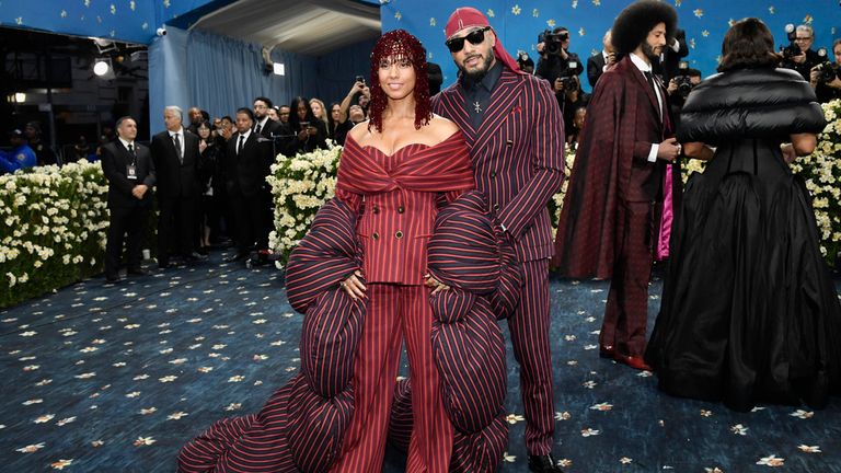 US singer Alicia Keys, left, and rapper Swizz Beatz. Pic: AP