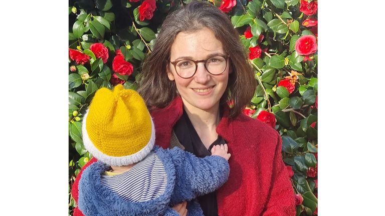 Amy Woolfson, who gave birth to her baby girl at a hospital in London in September 2023
 