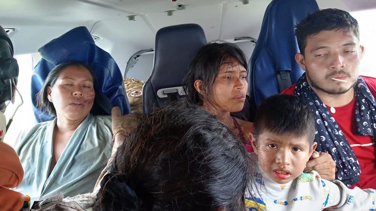All five survivors were rescued. Pic: Bolivian civil defence vice ministry
