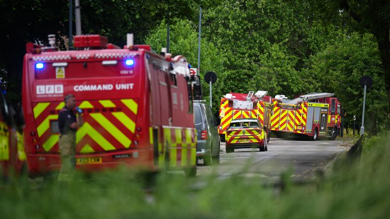 Emergency services on the scene. Pic: PA