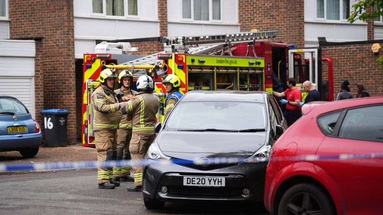 Emergency services on the scene. Pic: PA