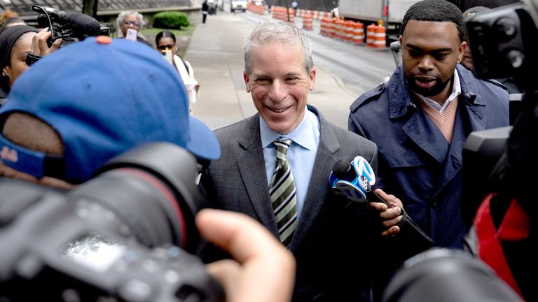 Brian Steel arrives at Federal court during the Sean "Diddy" Combs' sex trafficking and racketeering conspiracy trial at U.S. court in Manhattan, in New York City, U.S., May 15, 2025.   REUTERS/David 'Dee' Delgado
