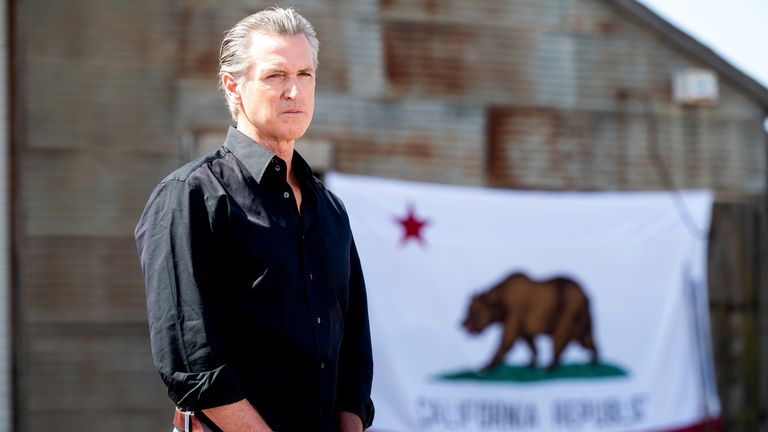 California governor Gavin Newsom. Pic: AP