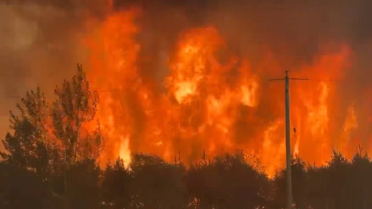 Wanless, Manitoba, Kanada Inferno. Pic: AP