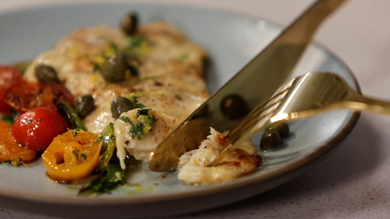 A lab-grown chicken breast made in California, not space. File pic: Reuters