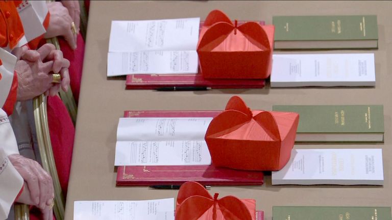 Conclave: The Cardinals take their place ahead of the first vote